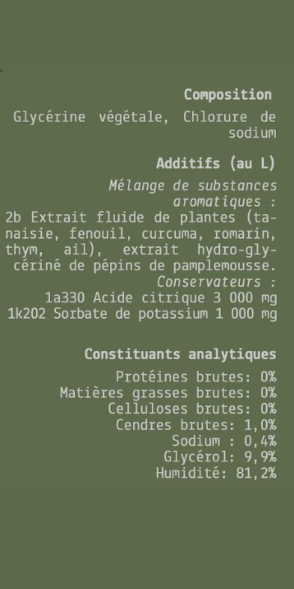 COMPLEXE VERS POUR CHIENS ET CHATS SANS ALCOOL- 200 ml - PRODUIT EN FRANCE