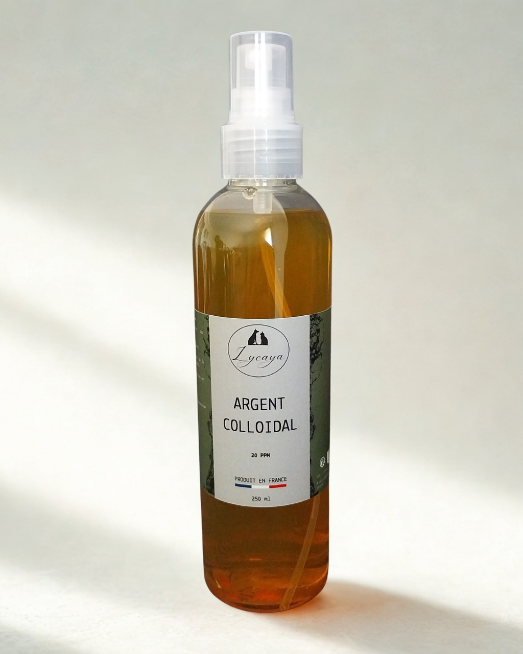 Colloidal Silver 20 PPM for Dogs and Cats - 250 ml - Produced in France