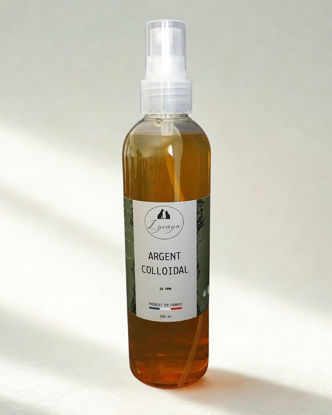 ARGENT COLLOIDAL 20 PPM POUR CHIENS ET CHATS - 250 ml - PRODUIT EN FRANCE