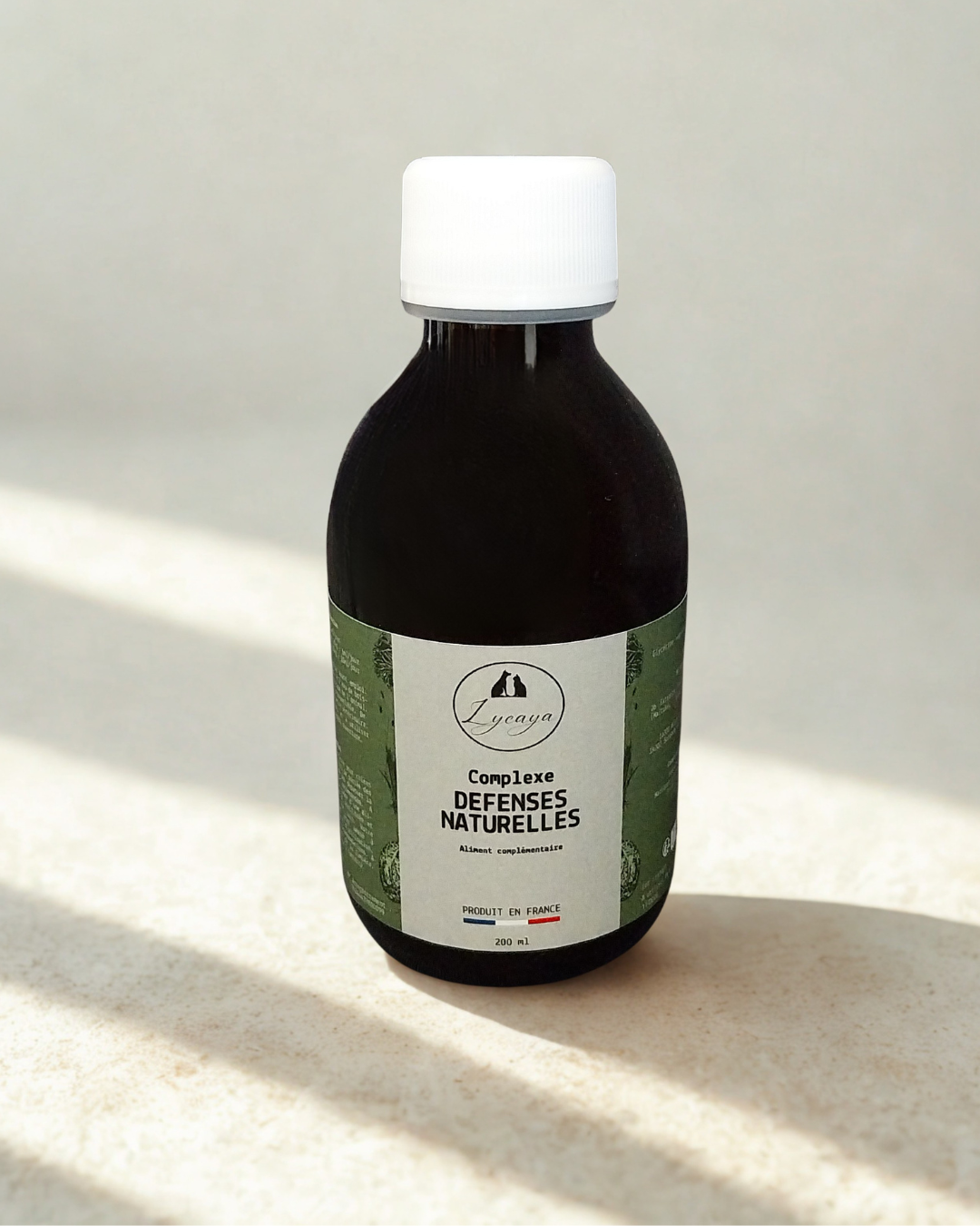 COMPLEXE DEFENSES NATURELLES POUR CHIENS ET CHATS SANS ALCOOL - 200 ml - PRODUIT EN FRANCE